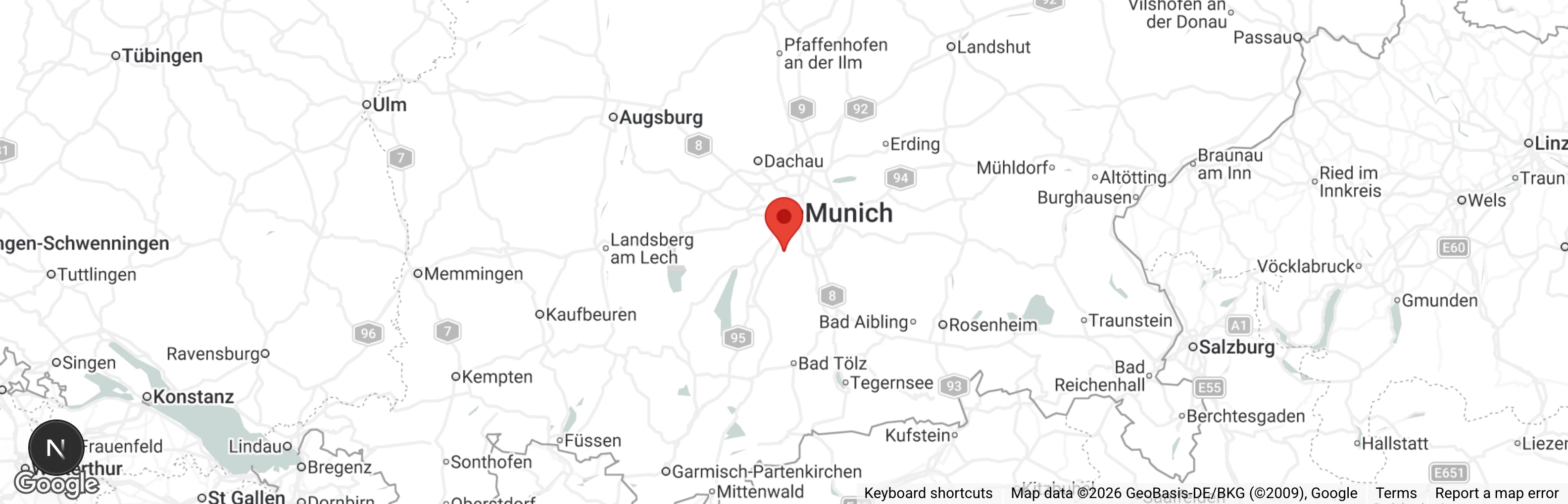 Map showing location of Bund der Katzenfreunde e.V.
