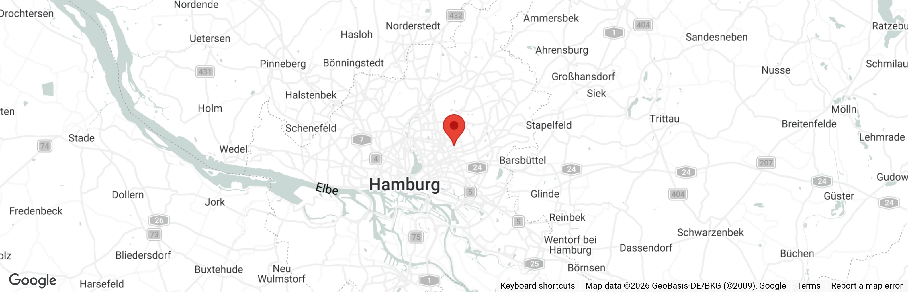 Map showing location of Strays of Streets e.V.