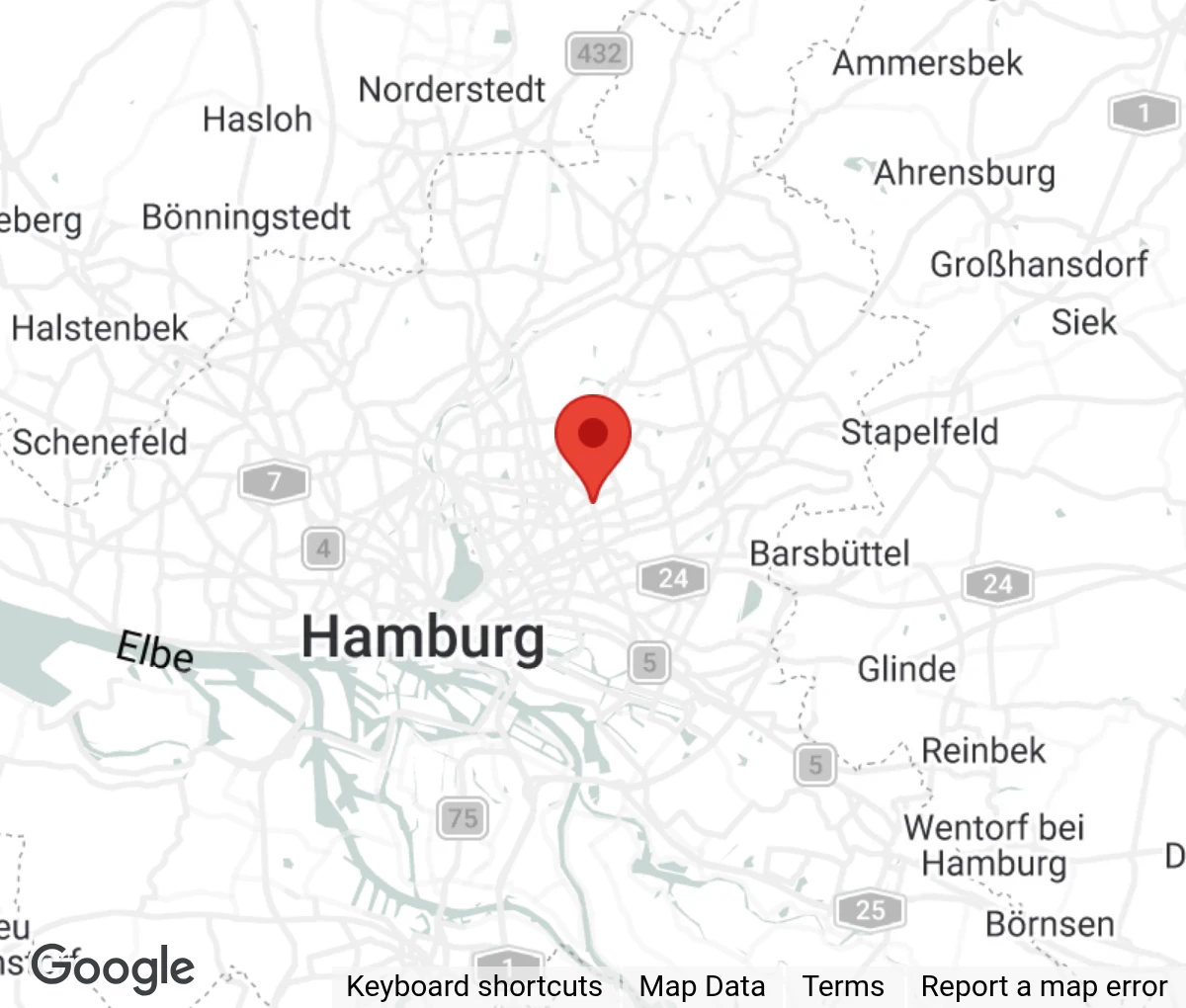 Map showing location of Strays of Streets e.V.