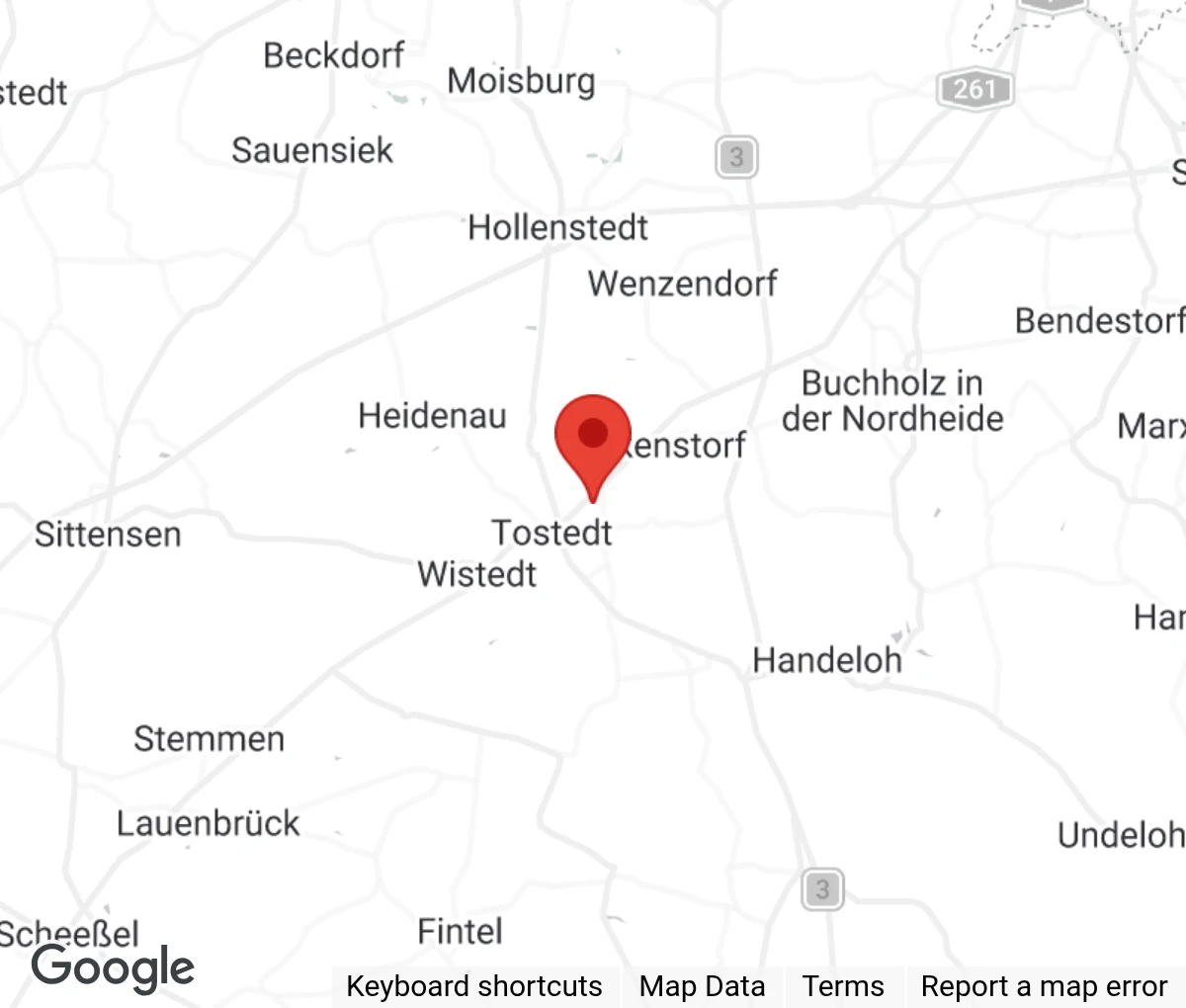 Map showing location of Strays of Streets e.V.