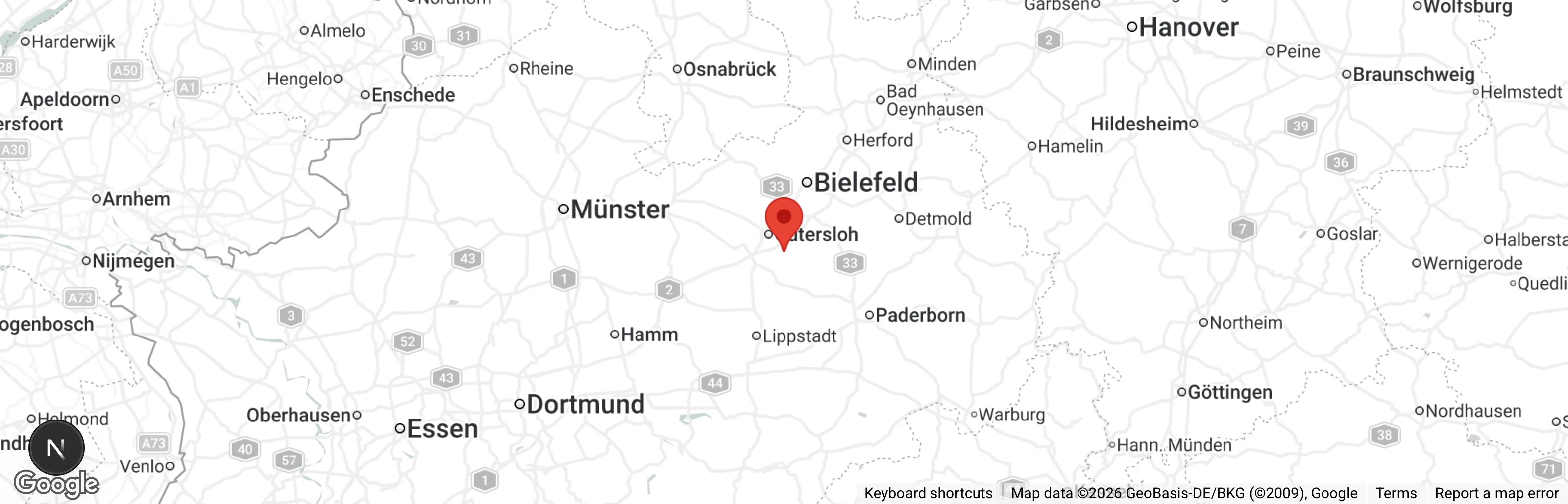 Map showing location of Achtung für Tiere - Lebenshof