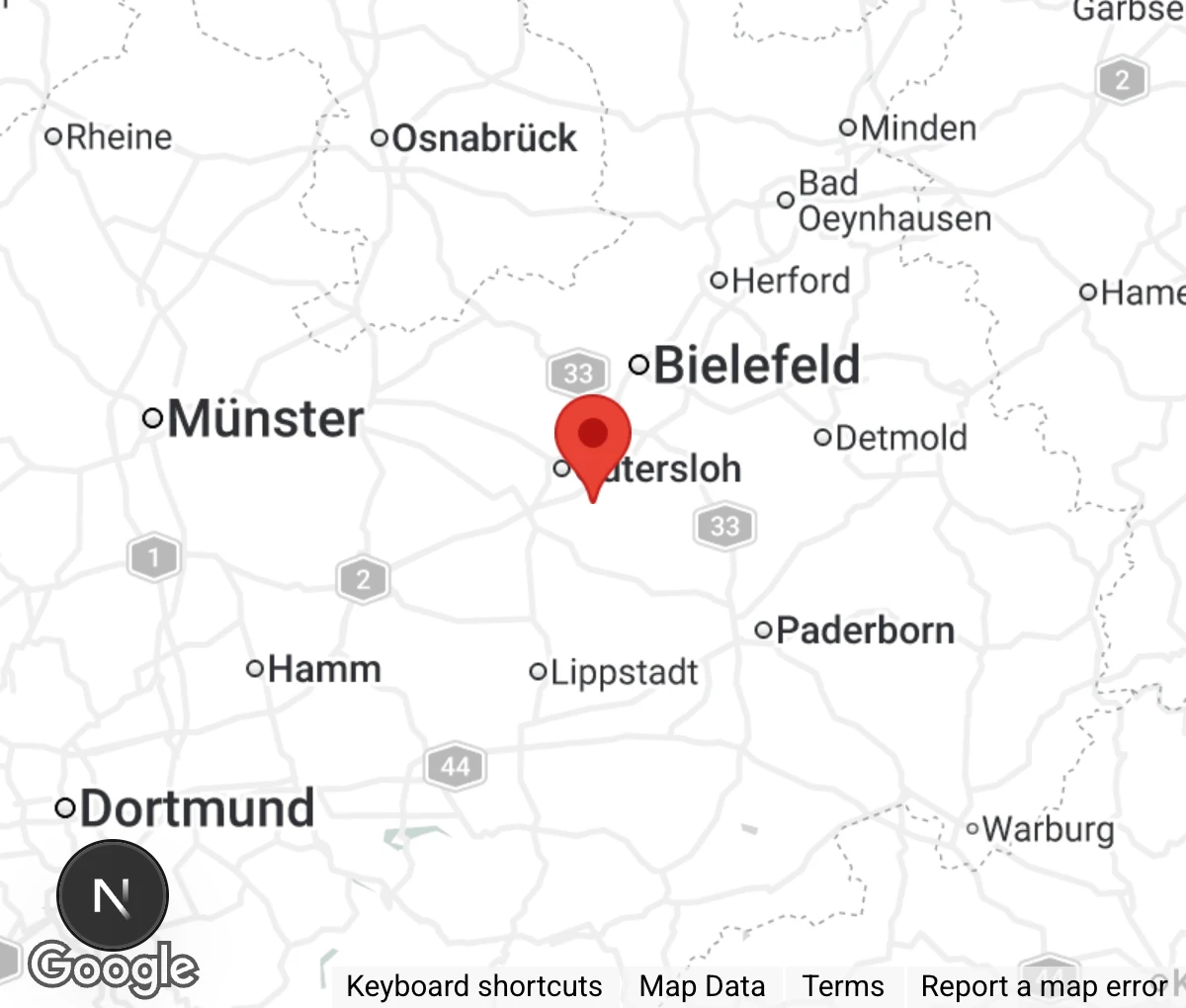 Map showing location of Achtung für Tiere - Lebenshof
