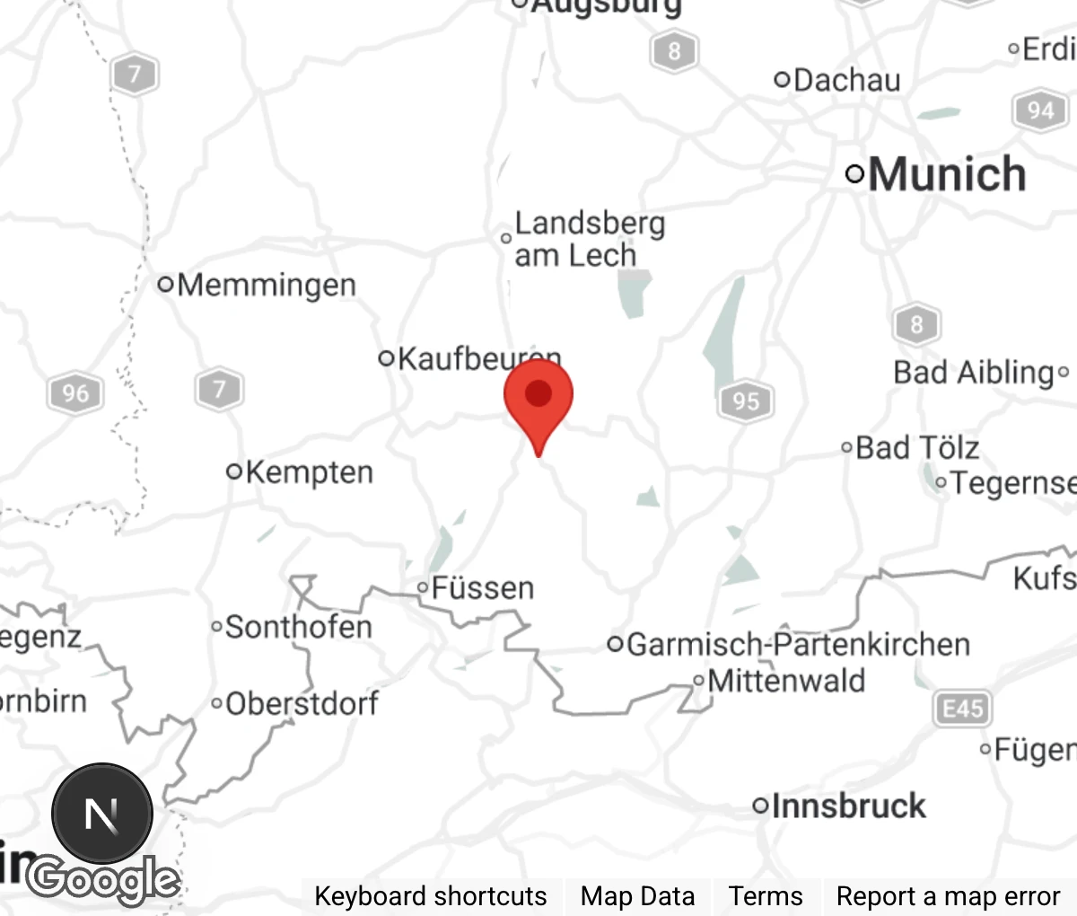 Map showing location of Sonnenhof für Mensch und Tier, eine Einrichtung vom Deutschen Tierschutzbund e.V.