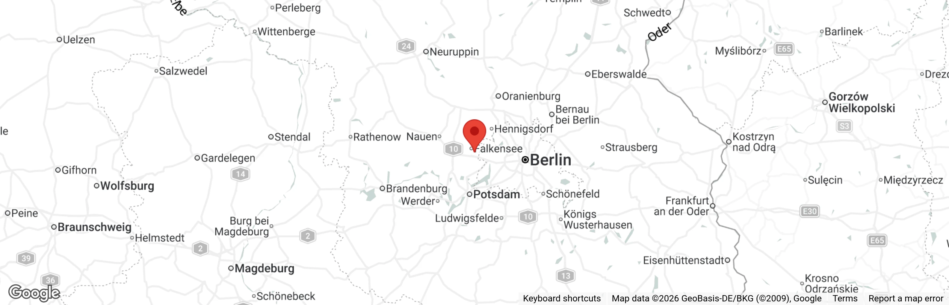 Map showing location of Tierschutzverein Tierheim Falkensee und Umgebung e.V.