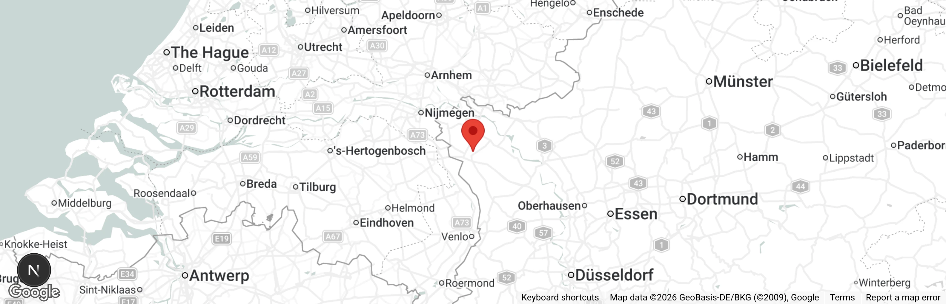 Map showing location of Tierheim Goch