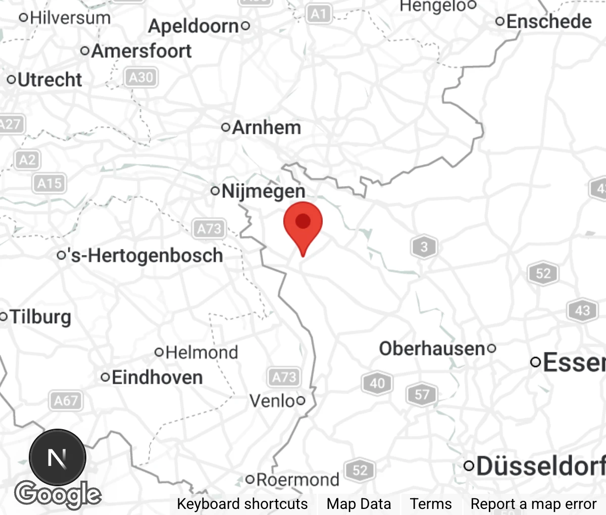 Map showing location of Tierheim Goch