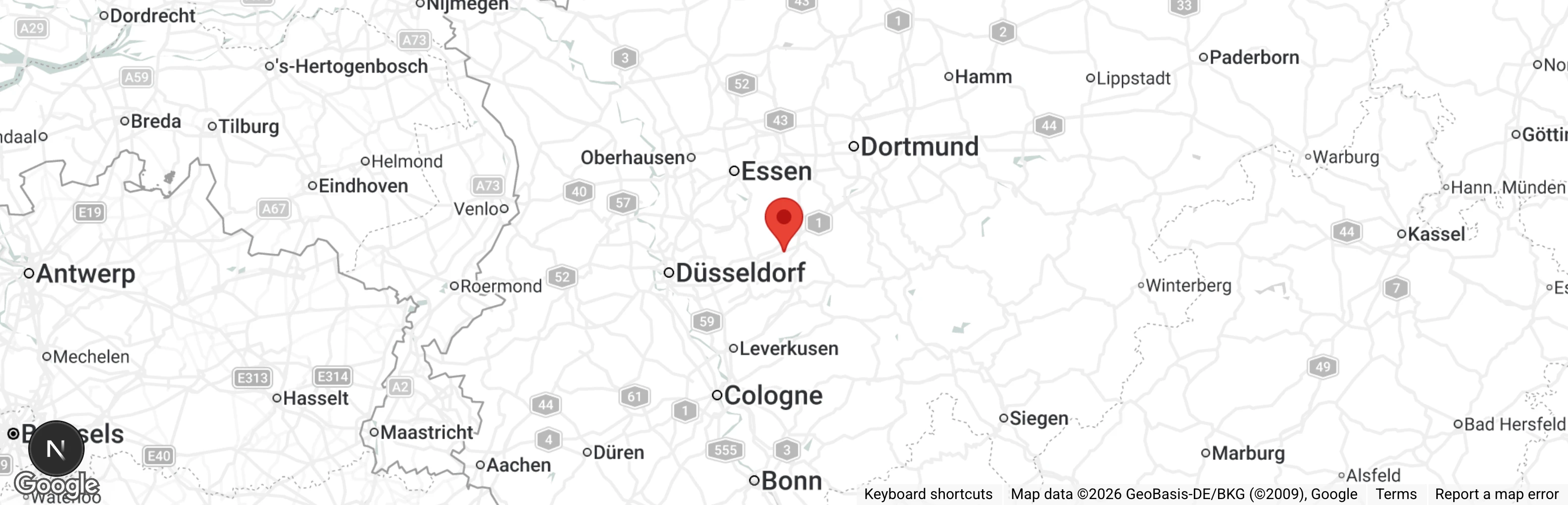 Map showing location of Tierschutz Pfotenfreunde NRW e.V.