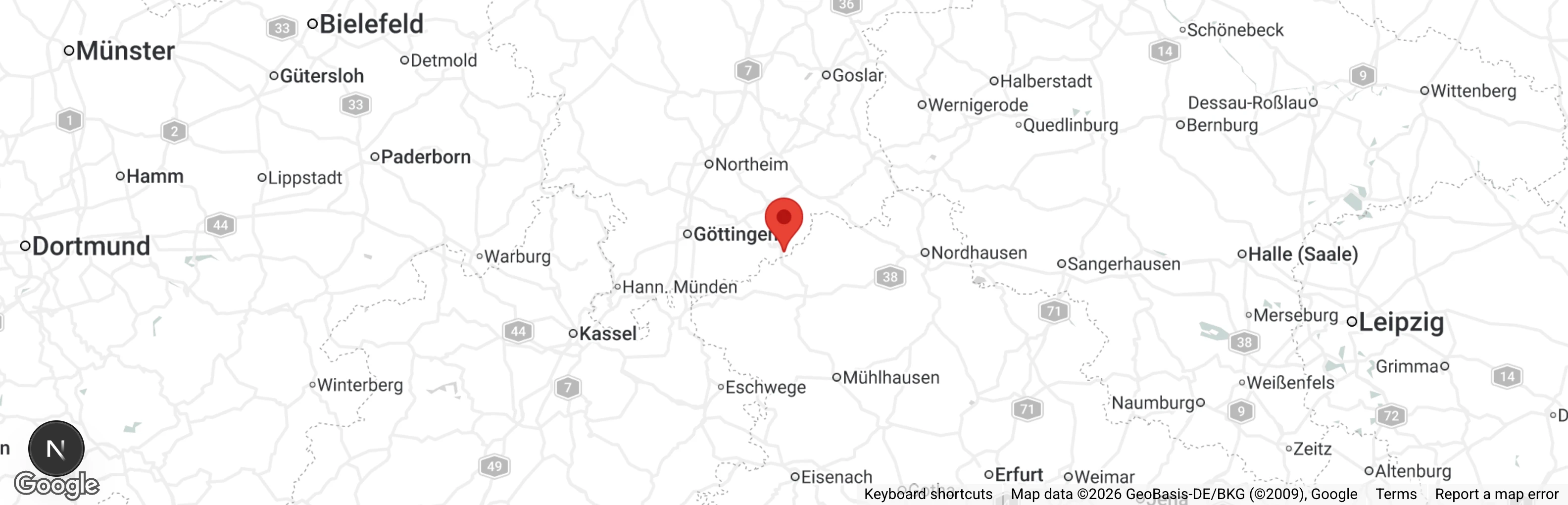 Map showing location of Tierheim Duderstadt