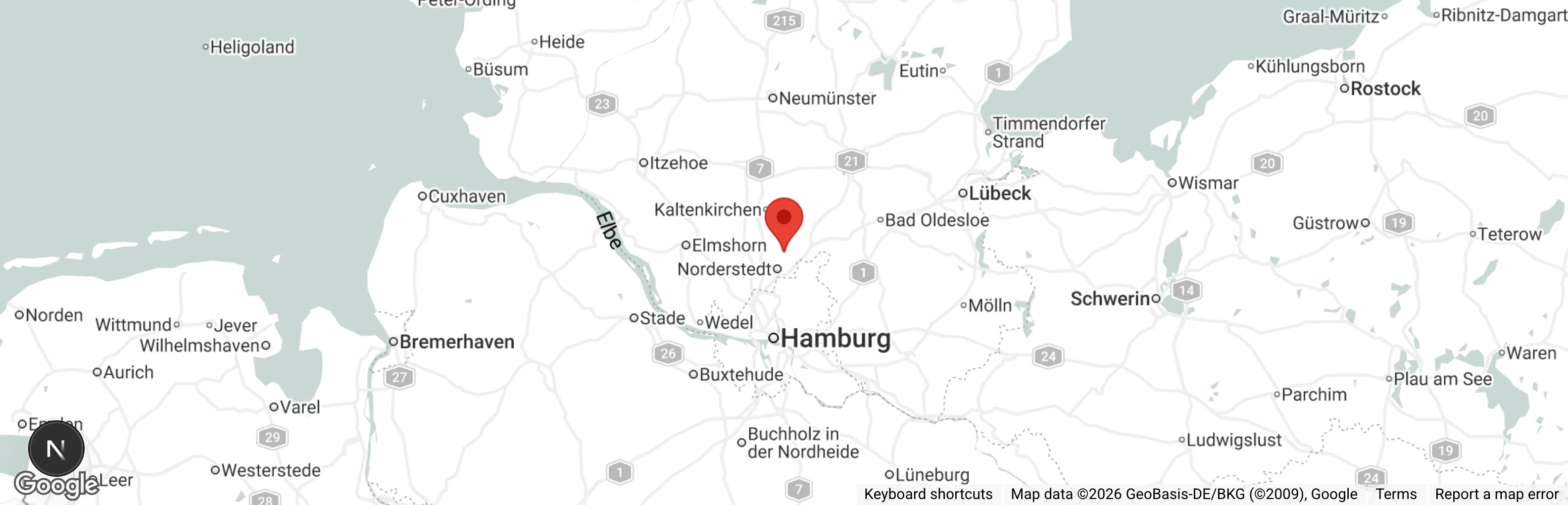 Map showing location of Strassentiger Nord e.V.