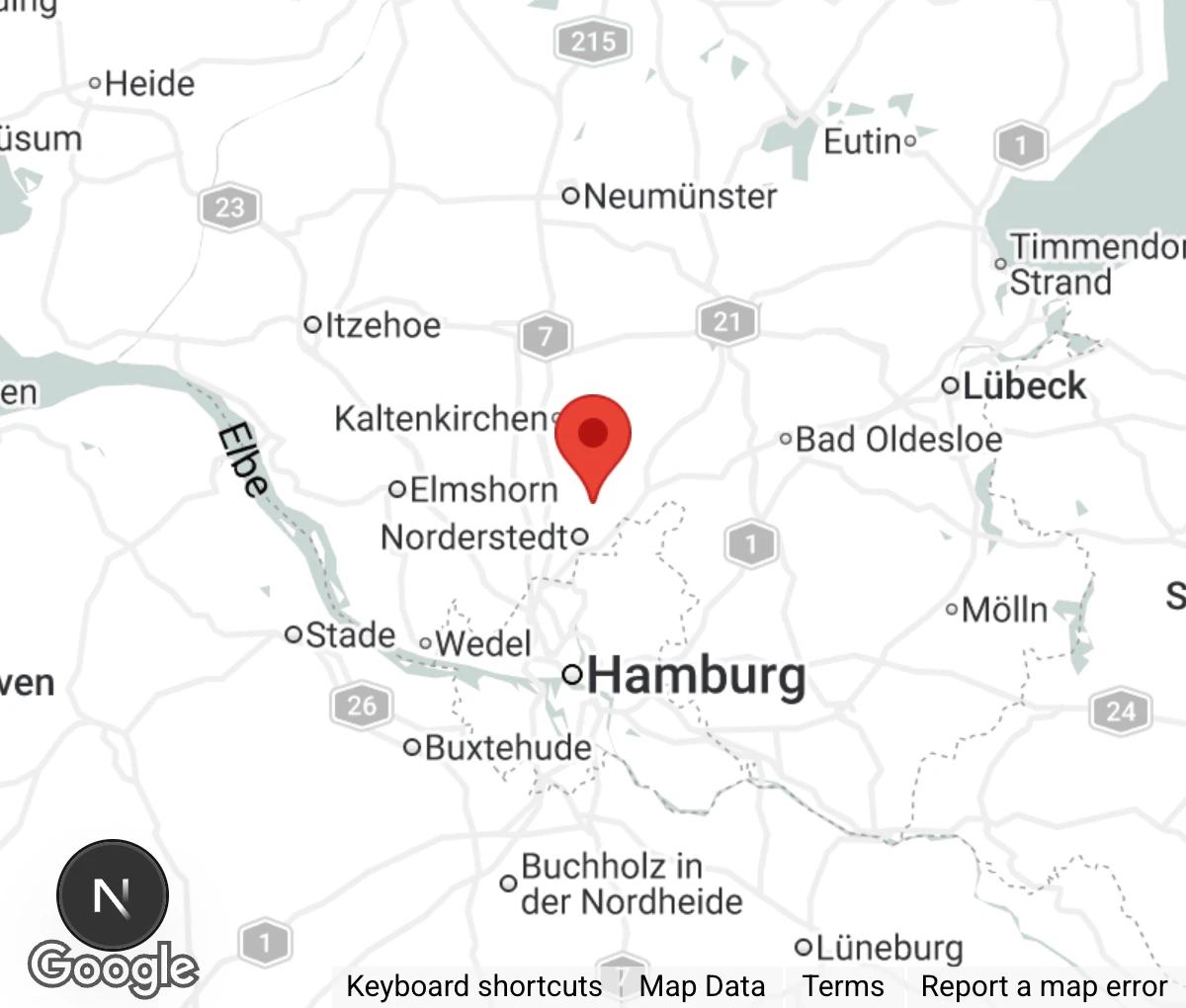 Map showing location of Strassentiger Nord e.V.