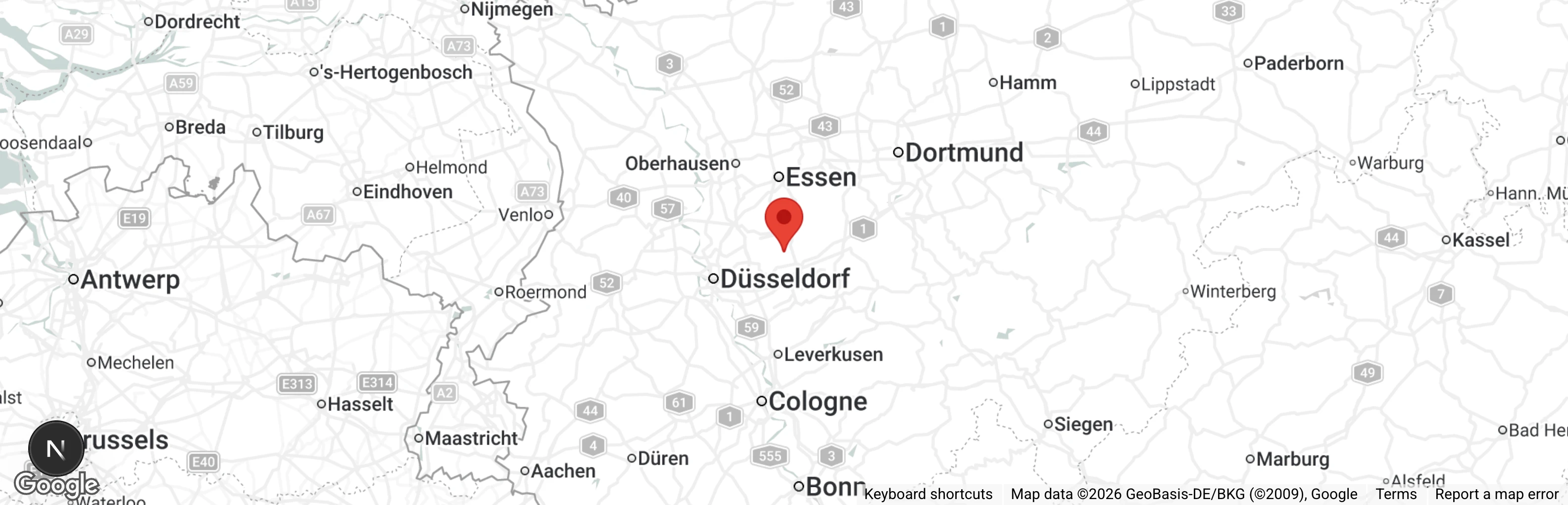 Map showing location of Tier- u. Naturschutzverein Wülfrath e.V.