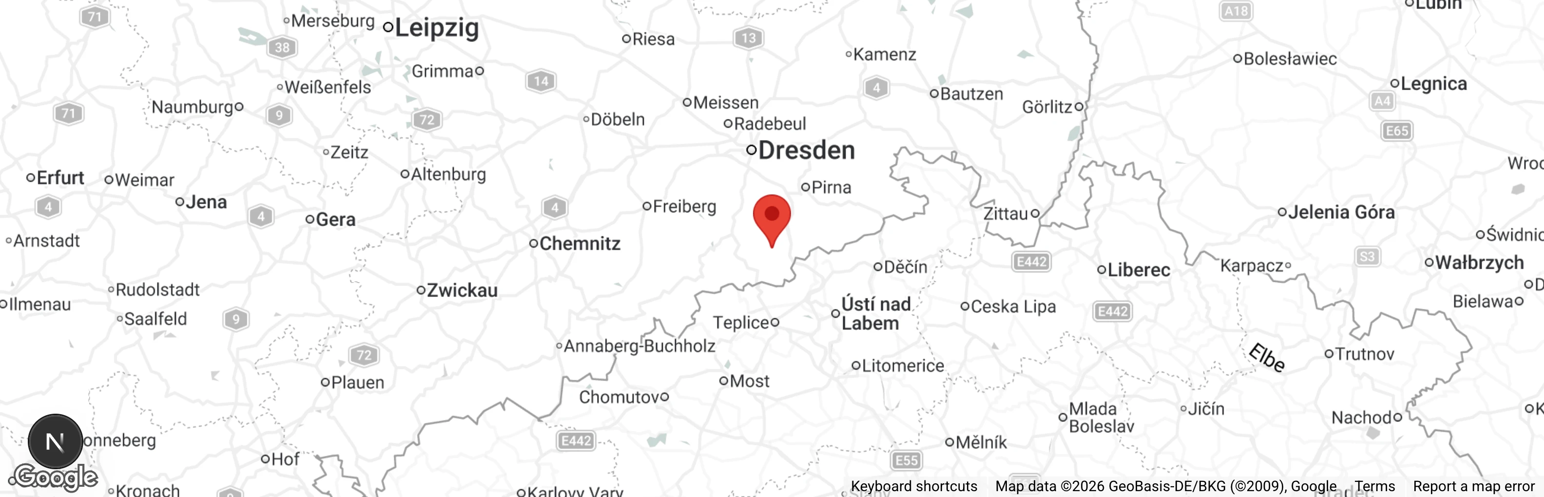 Map showing location of Tierparadies MUHrielle e.V.