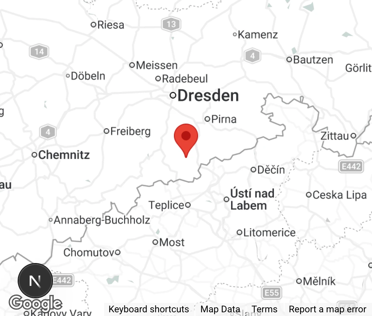 Map showing location of Tierparadies MUHrielle e.V.