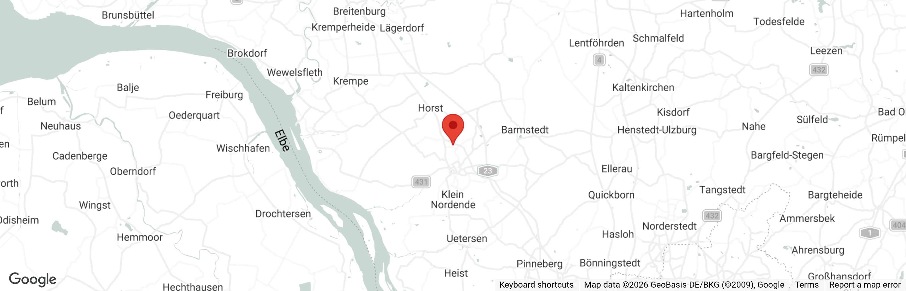 Map showing location of Tierschutzverein Elmshorn und Umgebung e.V.