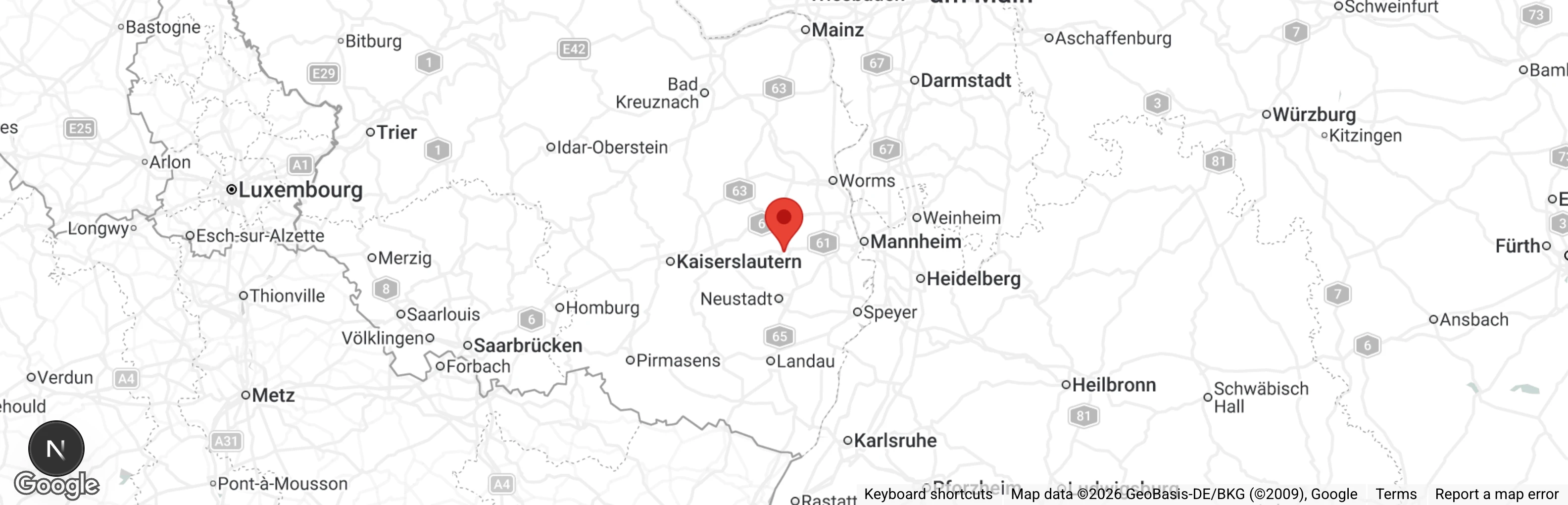 Map showing location of Tierschutzverein 'Bürger gegen Tiermissbrauch e.V.' Bad Dürkheim