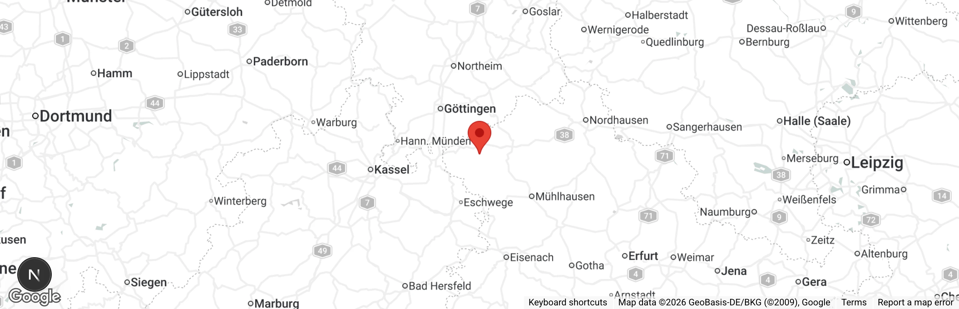 Map showing location of Tierschutzverein Heiligenstadt u.U. e.V.