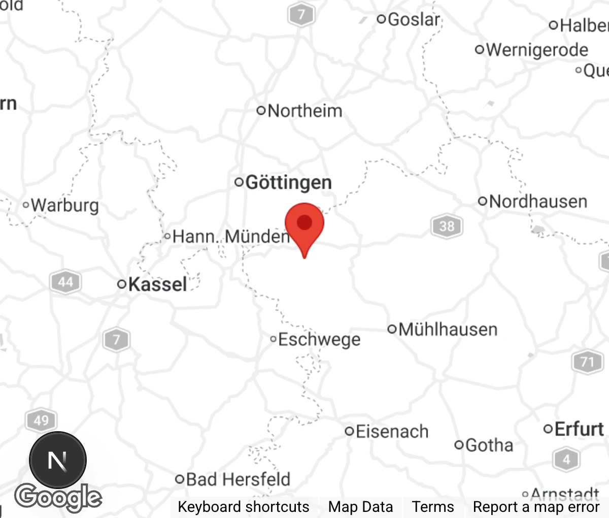 Map showing location of Tierschutzverein Heiligenstadt u.U. e.V.