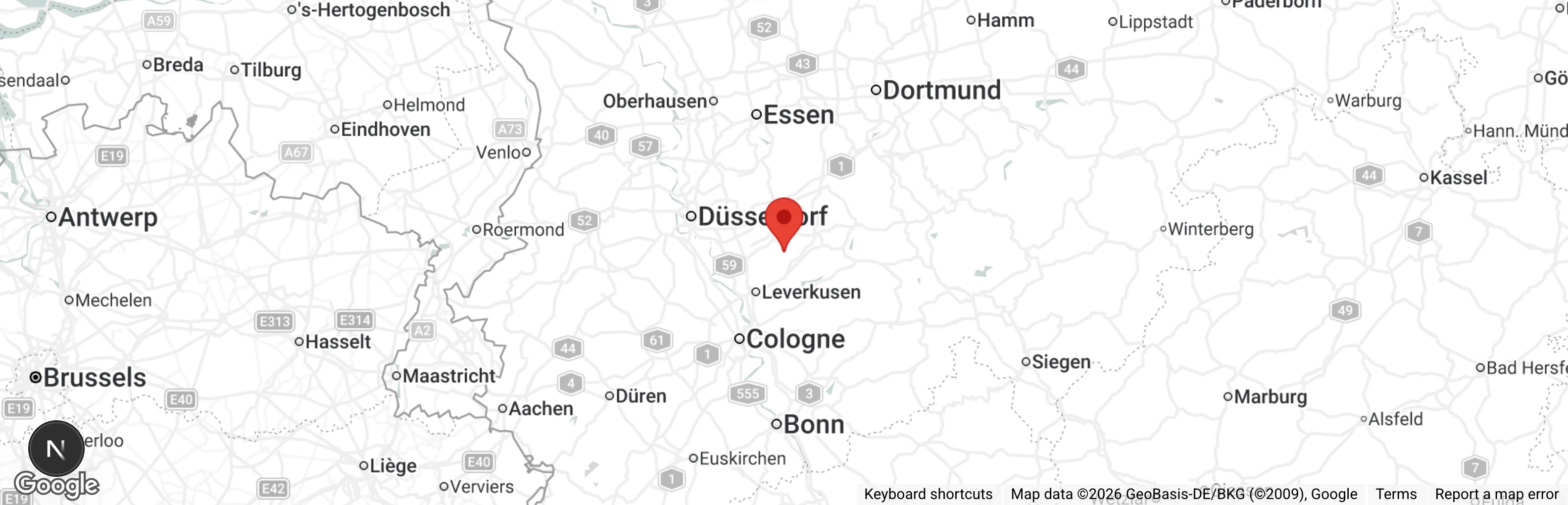 Map showing location of Tierheim Solingen