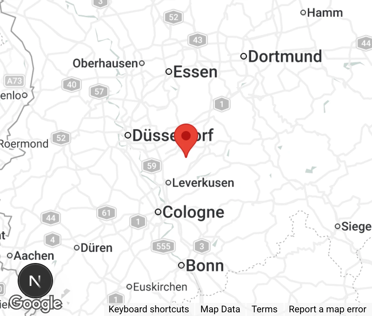 Map showing location of Tierheim Solingen