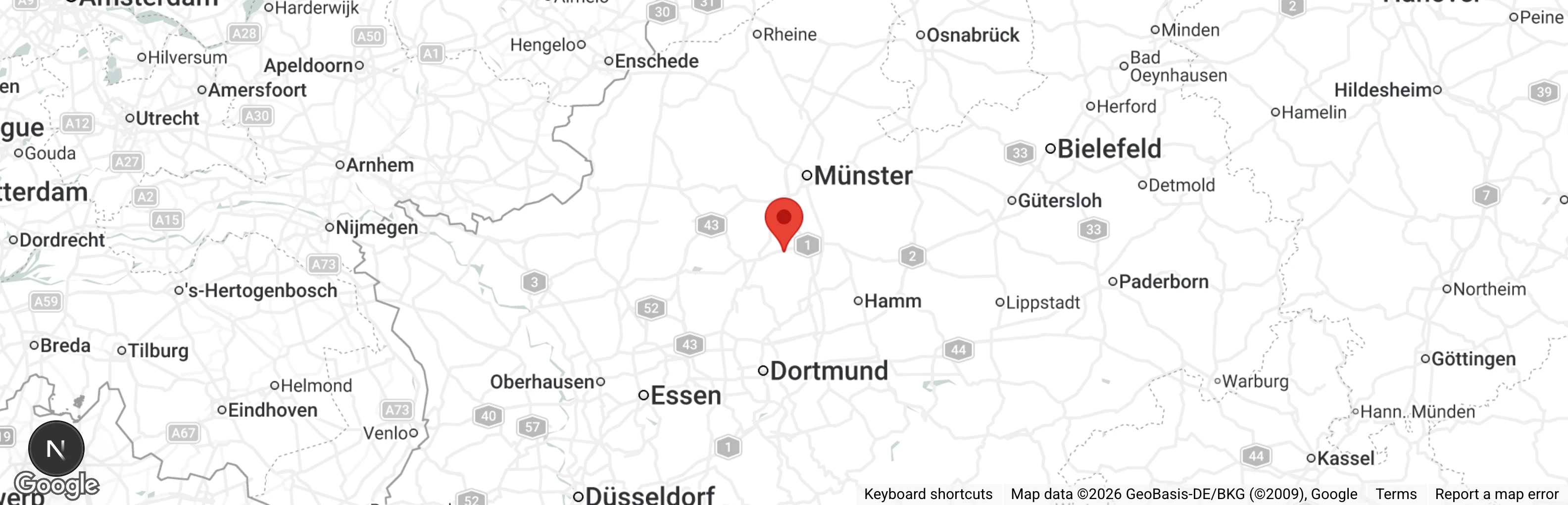 Map showing location of Tierfreunde Lüdinghausen u.U.e.V.