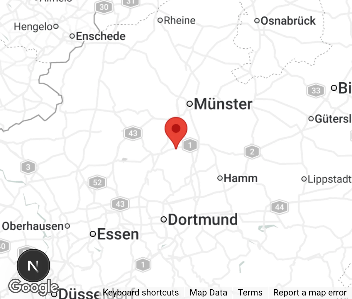 Map showing location of Tierfreunde Lüdinghausen u.U.e.V.