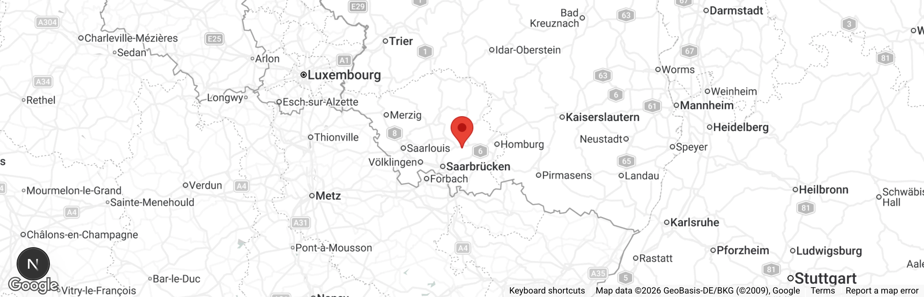 Map showing location of Tierschutzverein hoffen, retten, lieben e. V. 