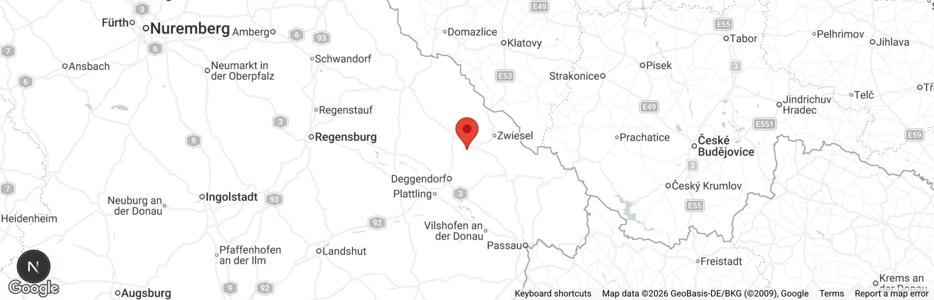 Map showing location of Kreistierschutzverein Zwiesel-Regen- Viechtach e.V.