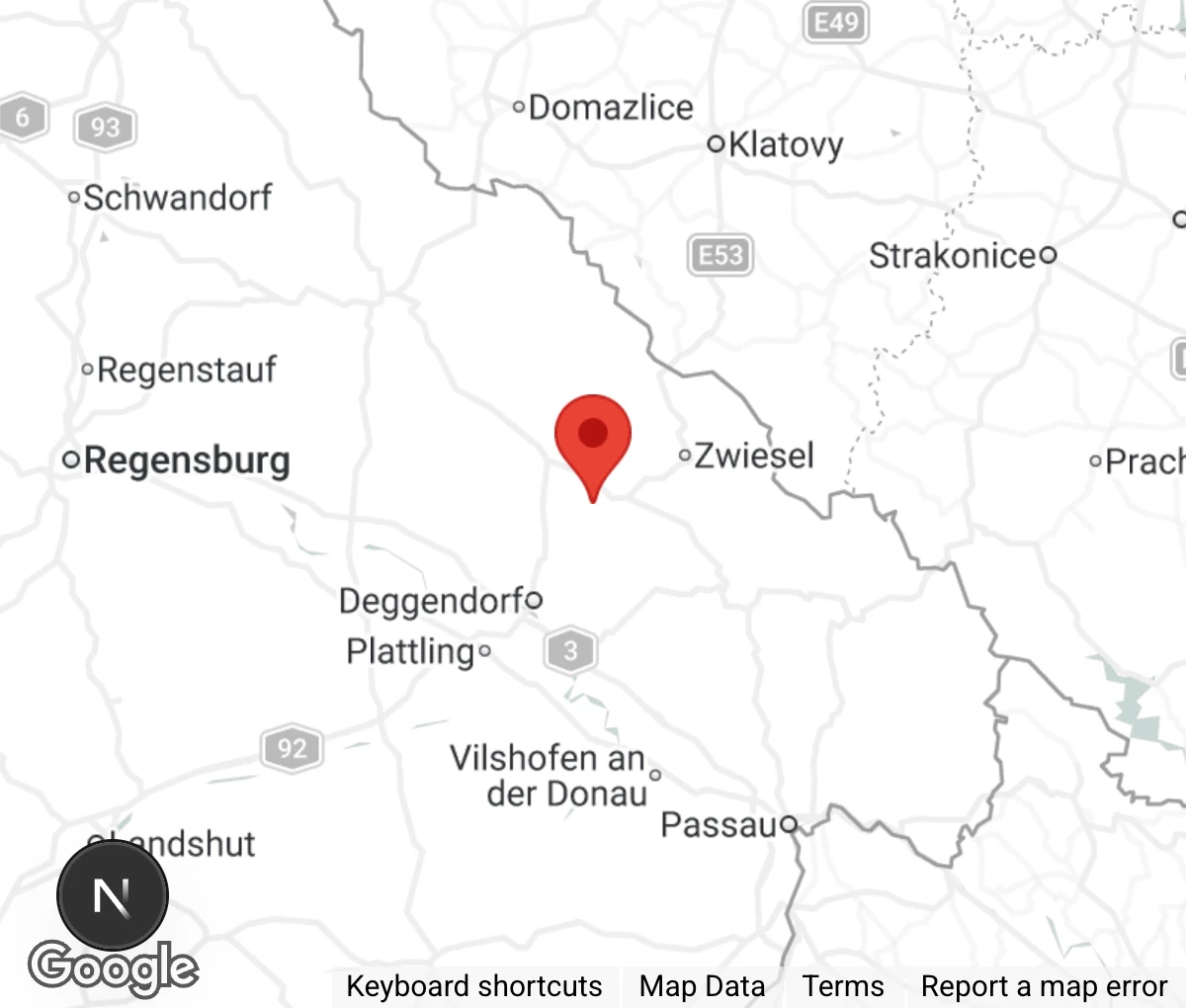 Map showing location of Kreistierschutzverein Zwiesel-Regen- Viechtach e.V.