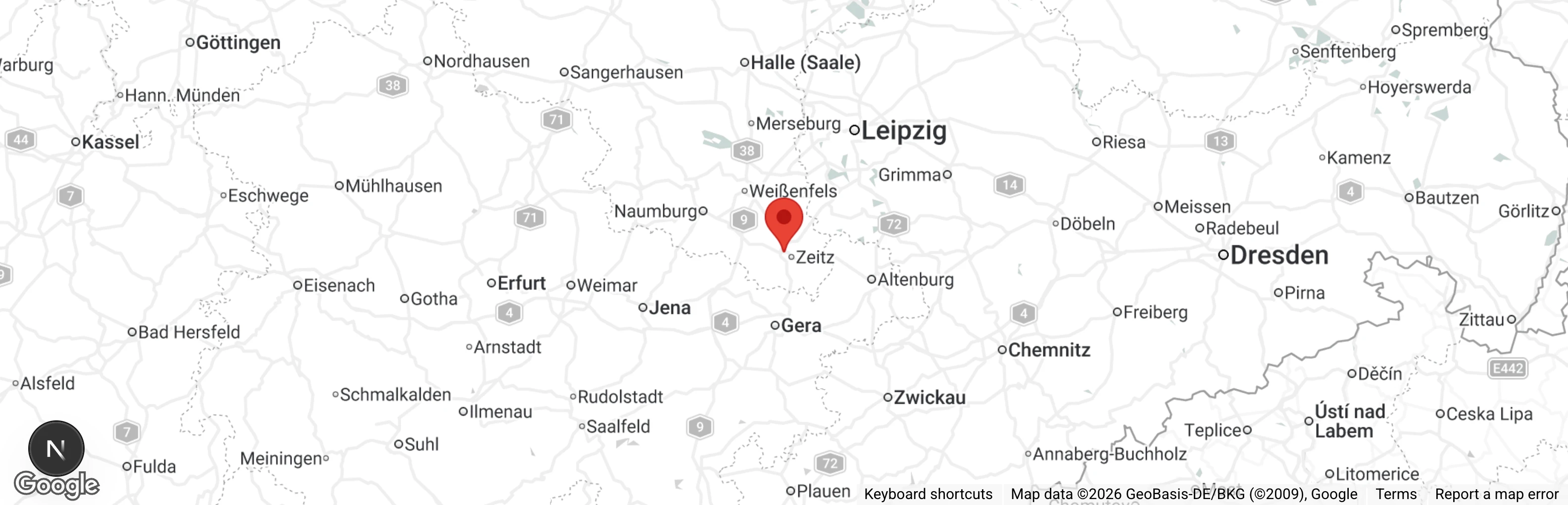 Map showing location of Tierheim 'Heinz Schneider' Zeitz