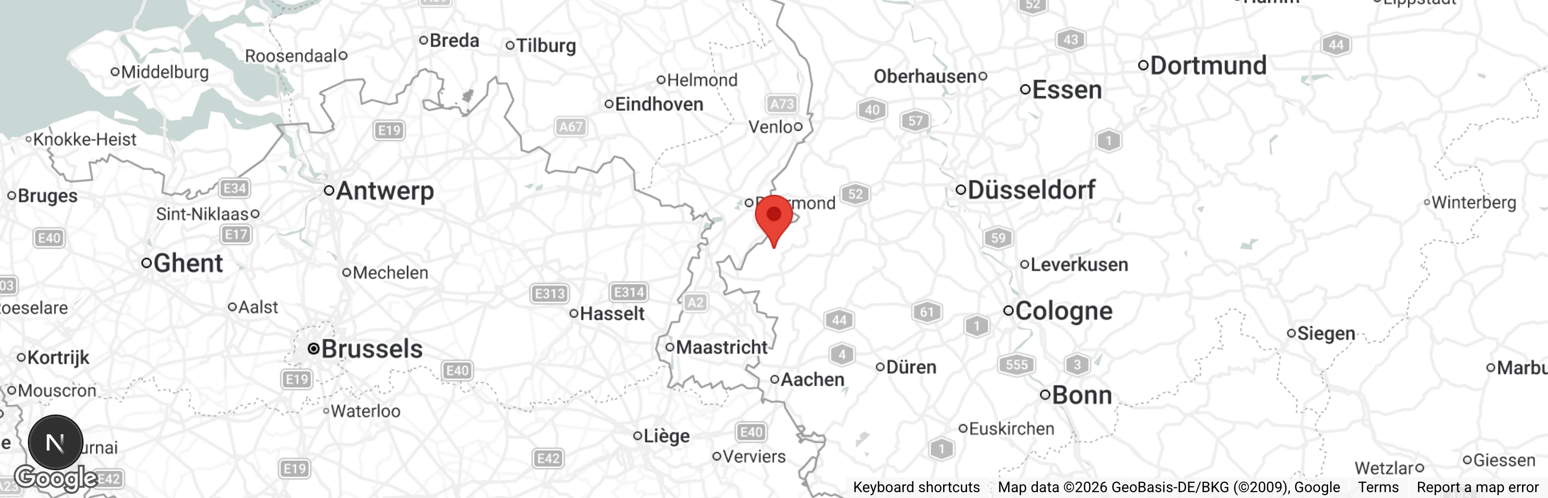 Map showing location of Tierheim Heinsberg