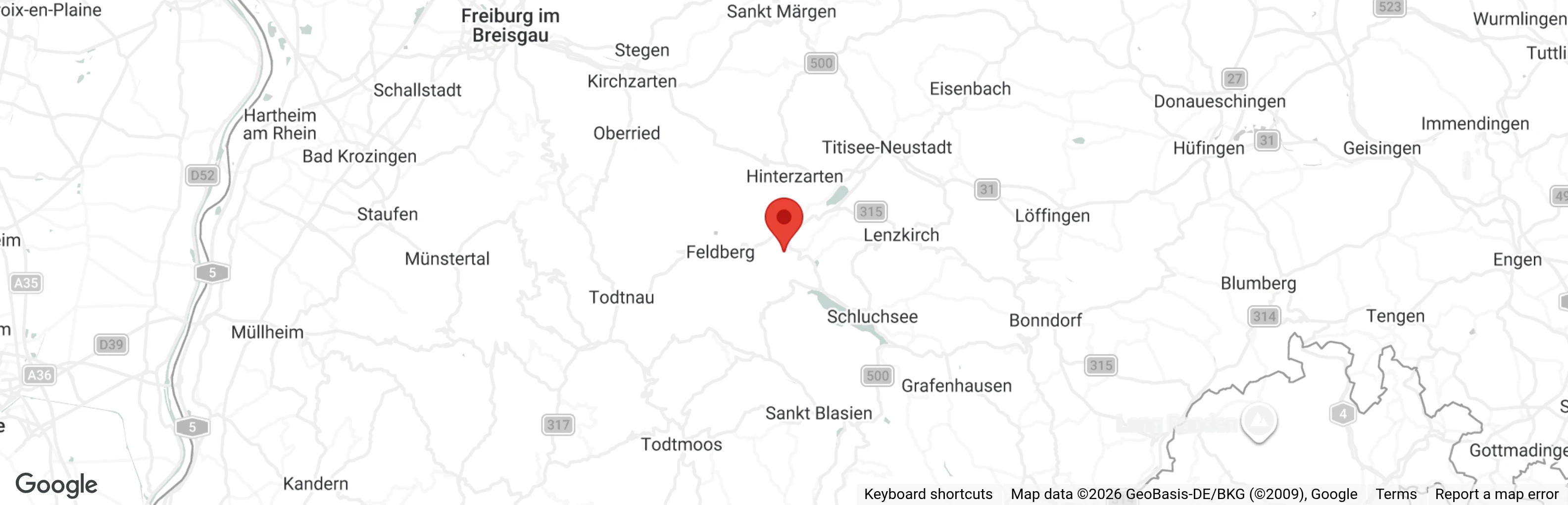 Map showing location of Tierschutzverein Hochschwarzwald e.V.