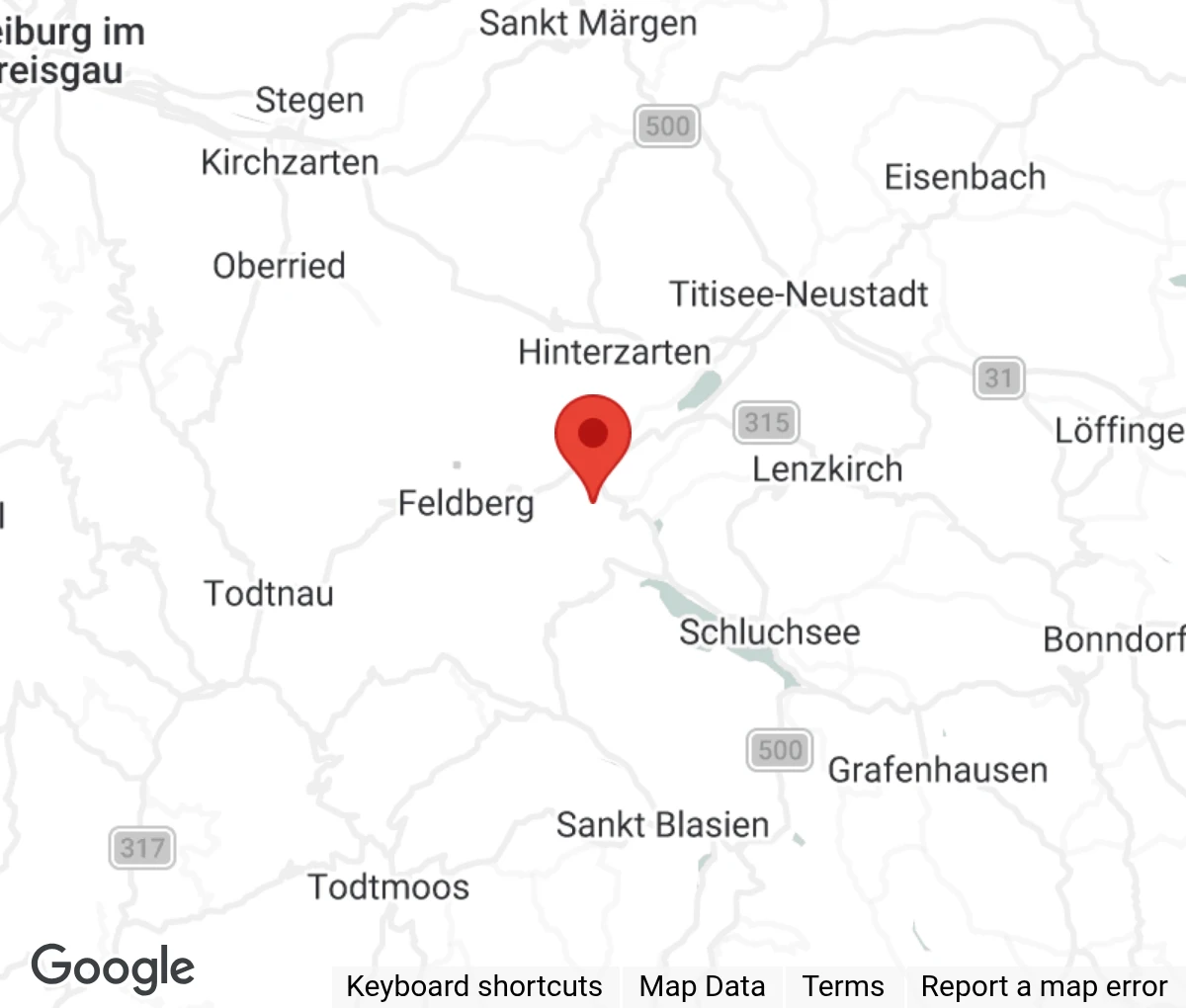 Map showing location of Tierschutzverein Hochschwarzwald e.V.