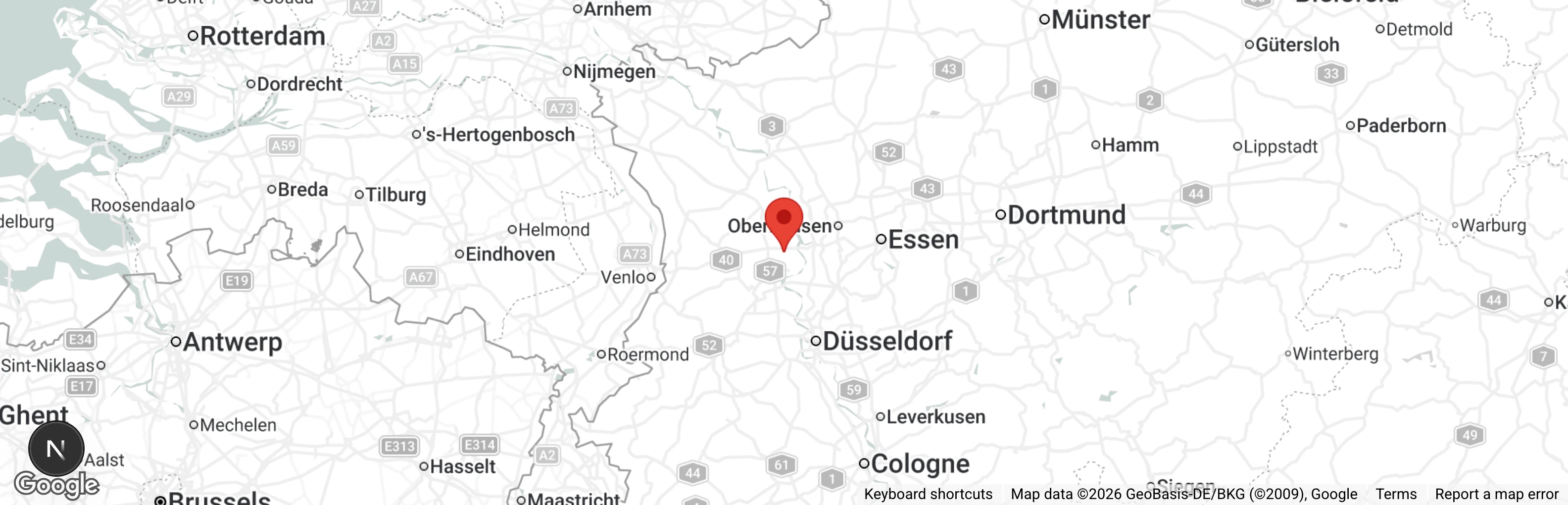 Map showing location of Tierschutzverein-Kamp-Lintfort