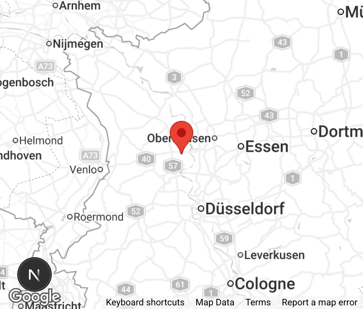 Map showing location of Tierschutzverein-Kamp-Lintfort
