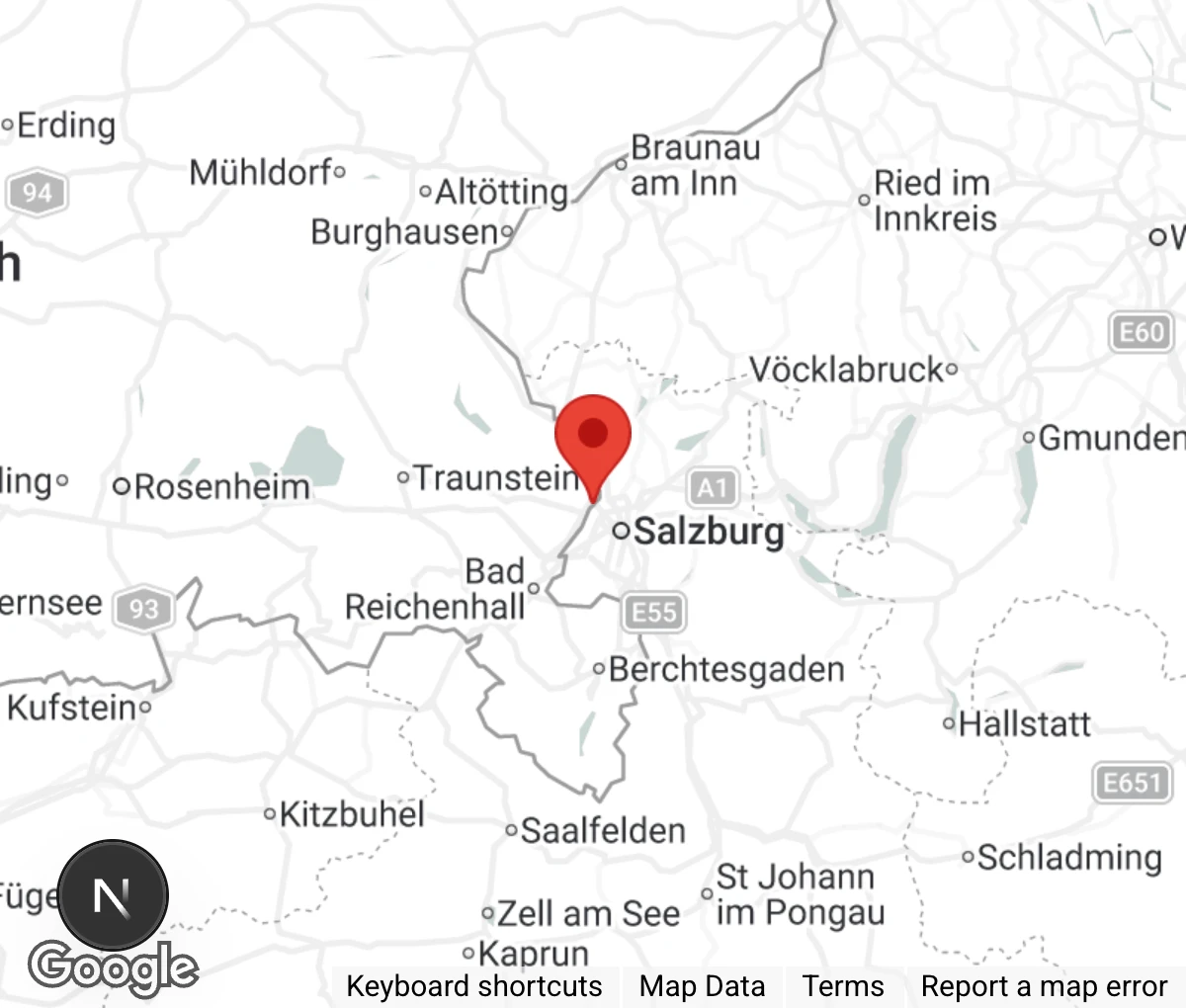 Map showing location of Tierheim Freilassing