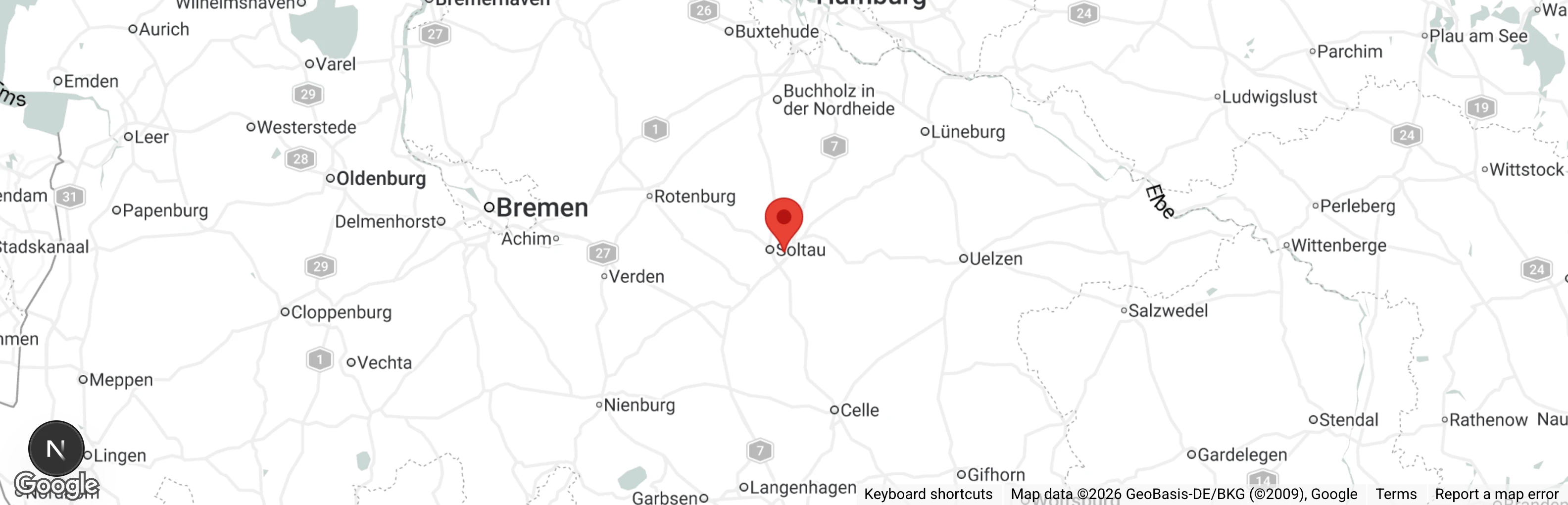 Map showing location of Tierschutzverein für den Altkreis Soltau 1968 e.V.