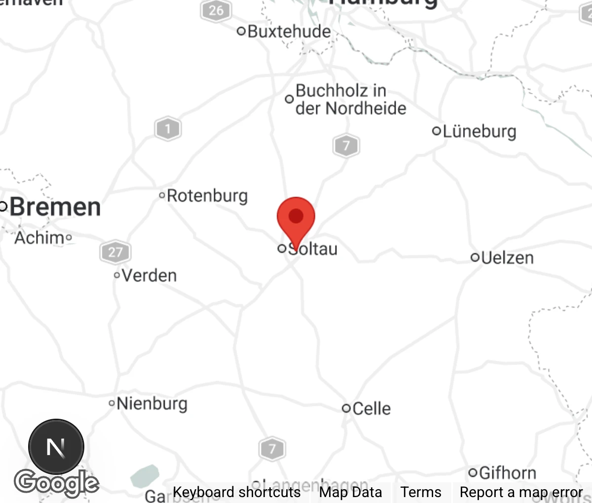 Map showing location of Tierschutzverein für den Altkreis Soltau 1968 e.V.