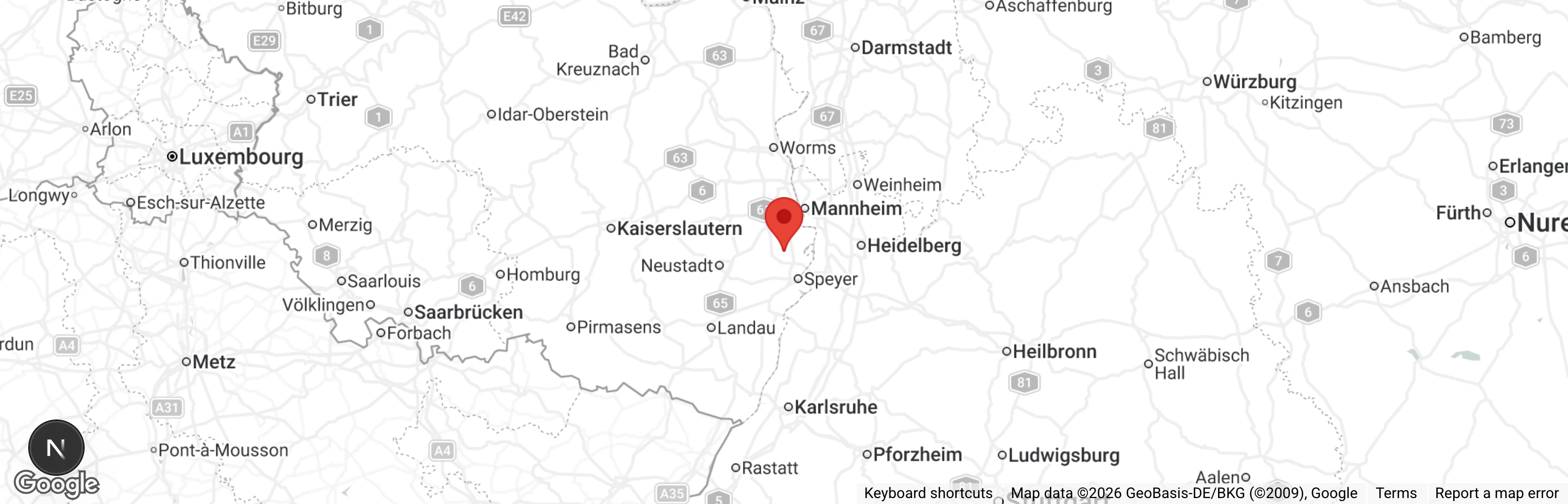 Map showing location of Tierschutzverein 1985 Schifferstadt u.U. e.V.
