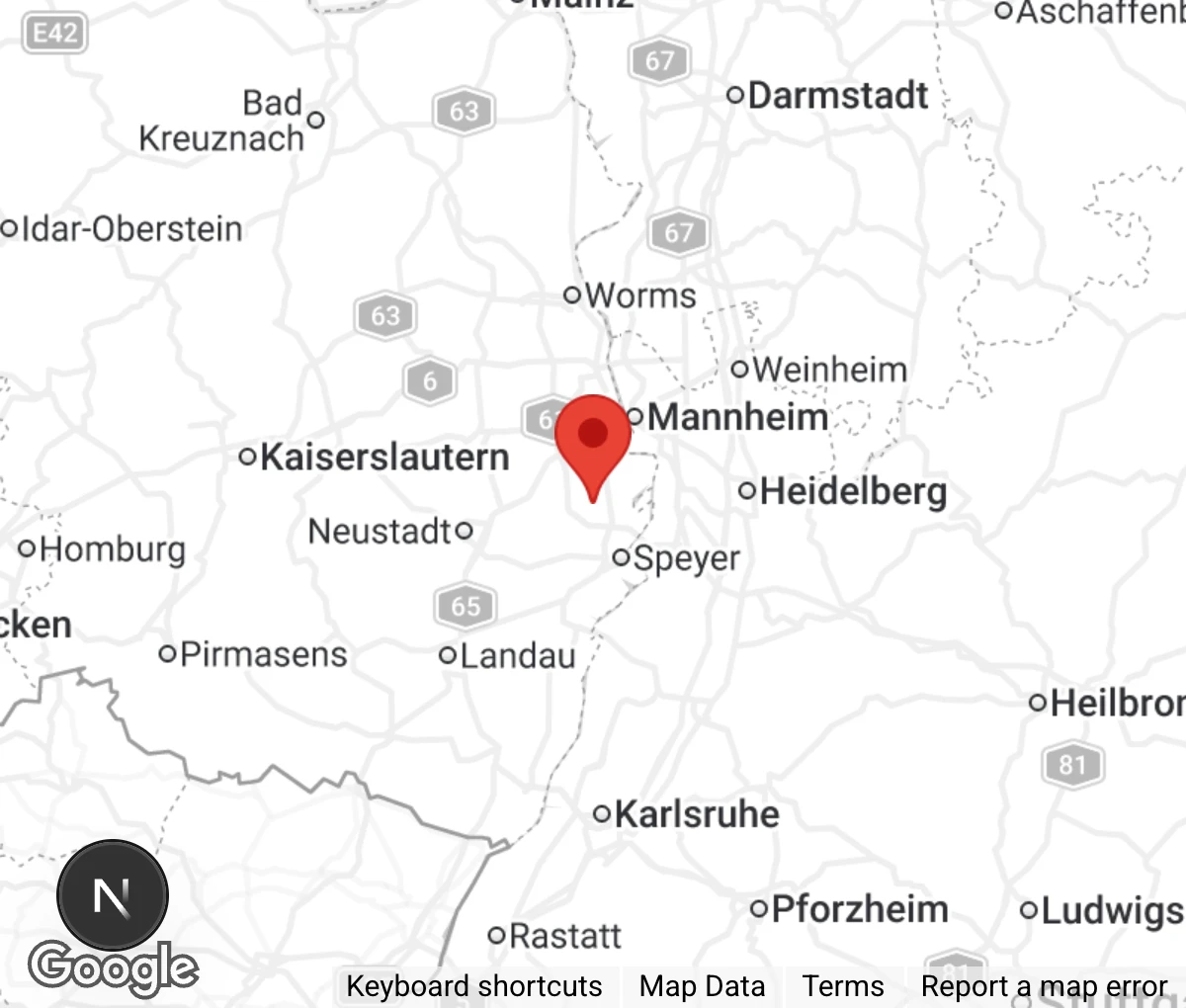 Map showing location of Tierschutzverein 1985 Schifferstadt u.U. e.V.