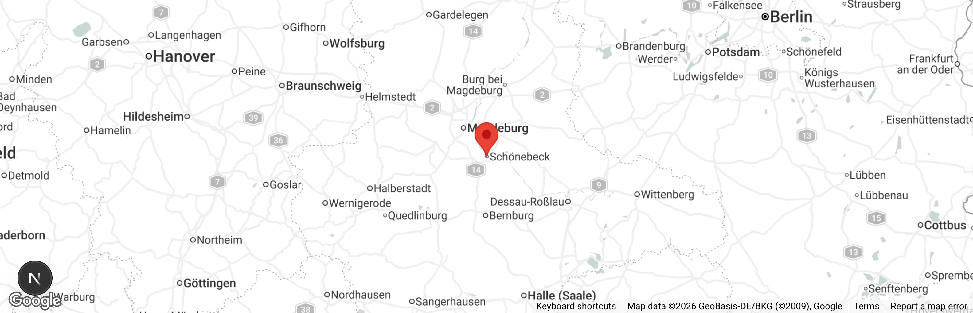 Map showing location of Tierheim Schönebeck