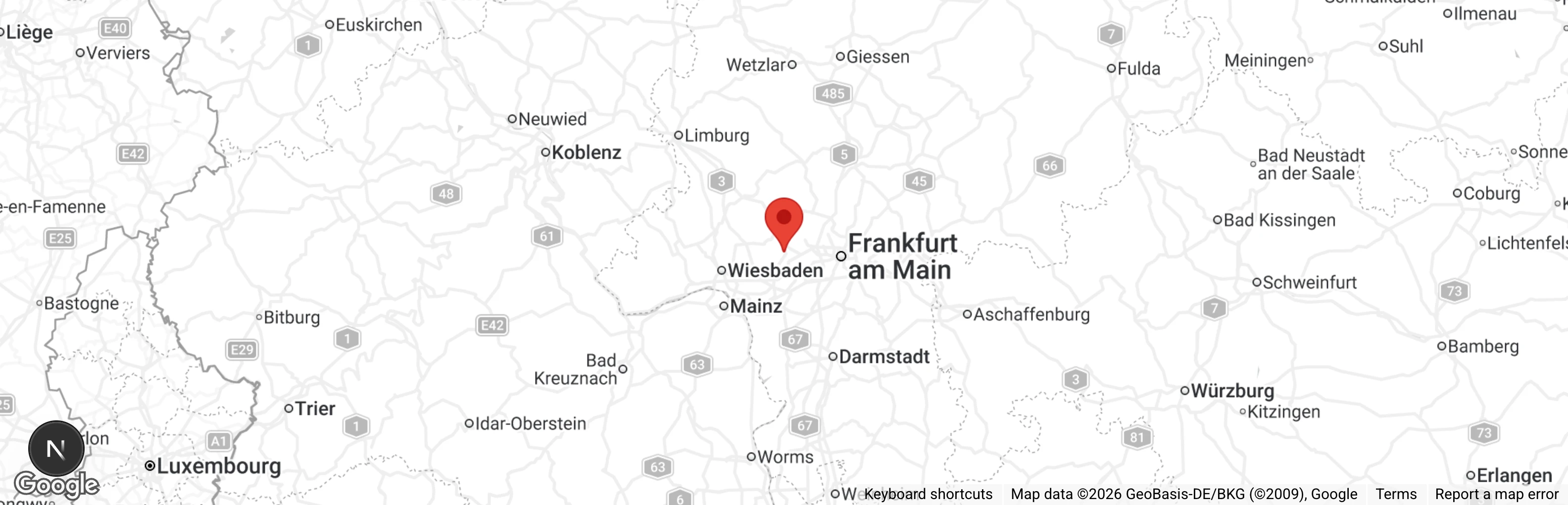 Map showing location of Tierheim Kelkheim