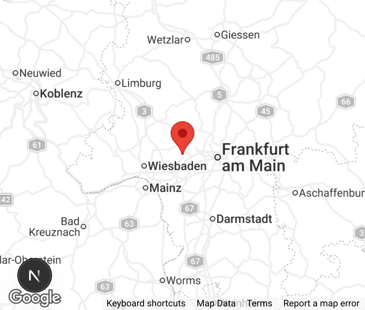 Map showing location of Tierheim Kelkheim