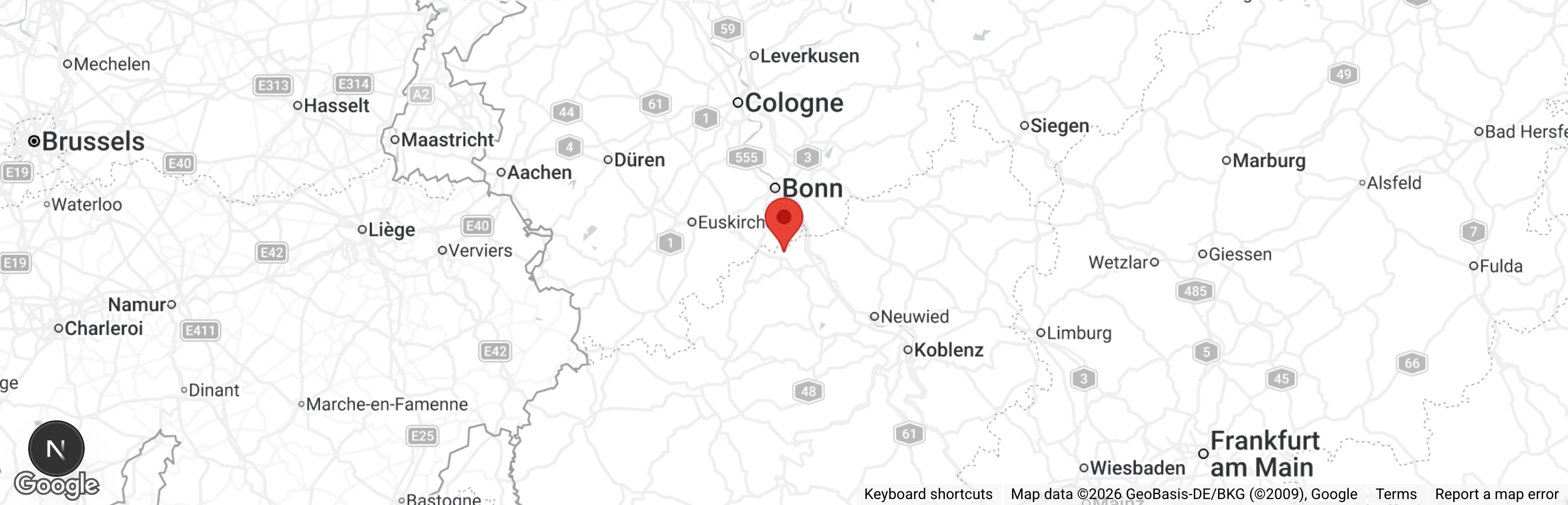 Map showing location of Tierhilfe mit Herz e.V.