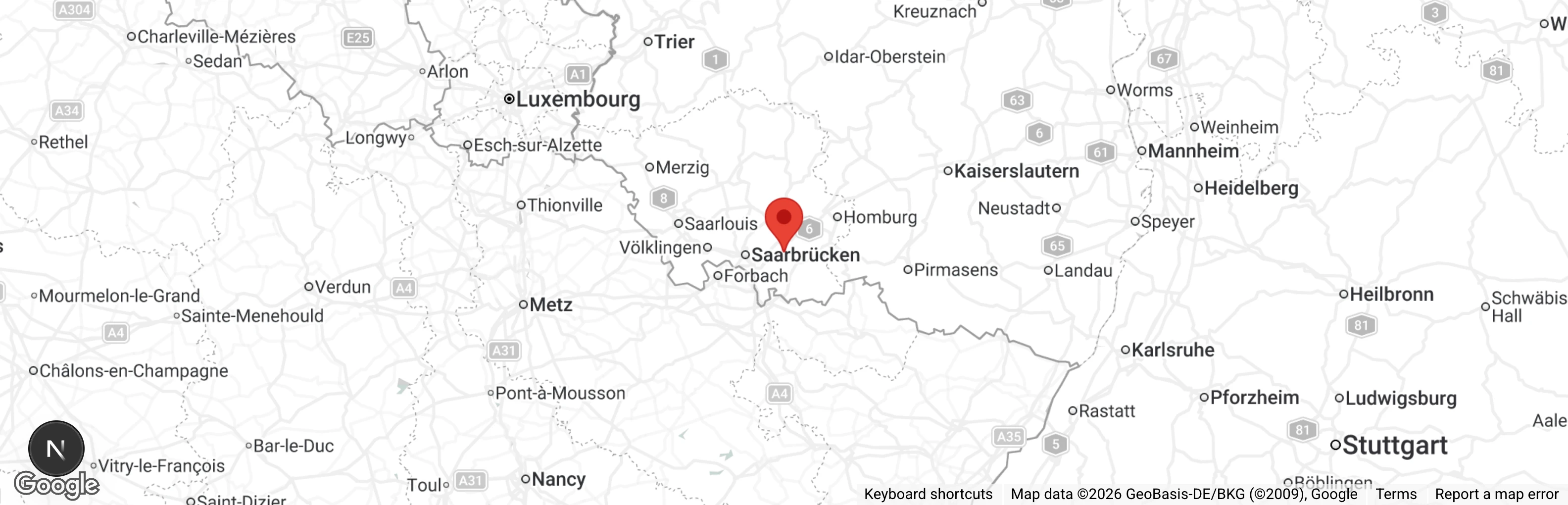 Map showing location of Katzenhaus Oberwürzbach