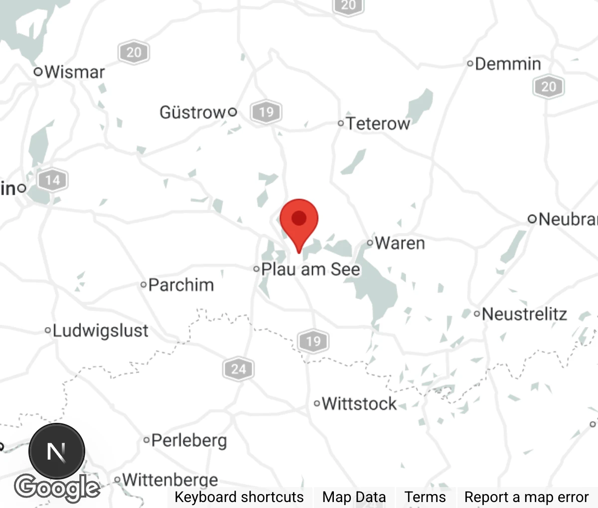 Map showing location of Tierheim Malchow