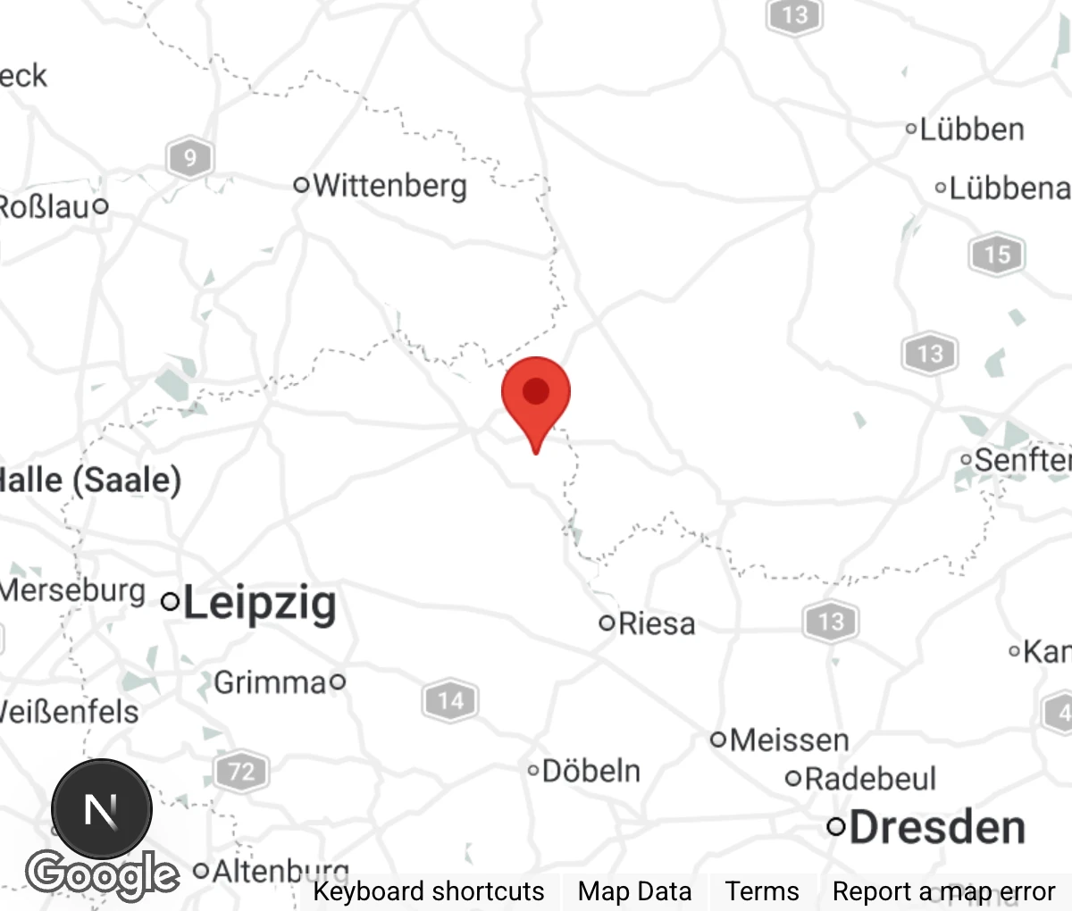 Map showing location of Tierheim Arzberg