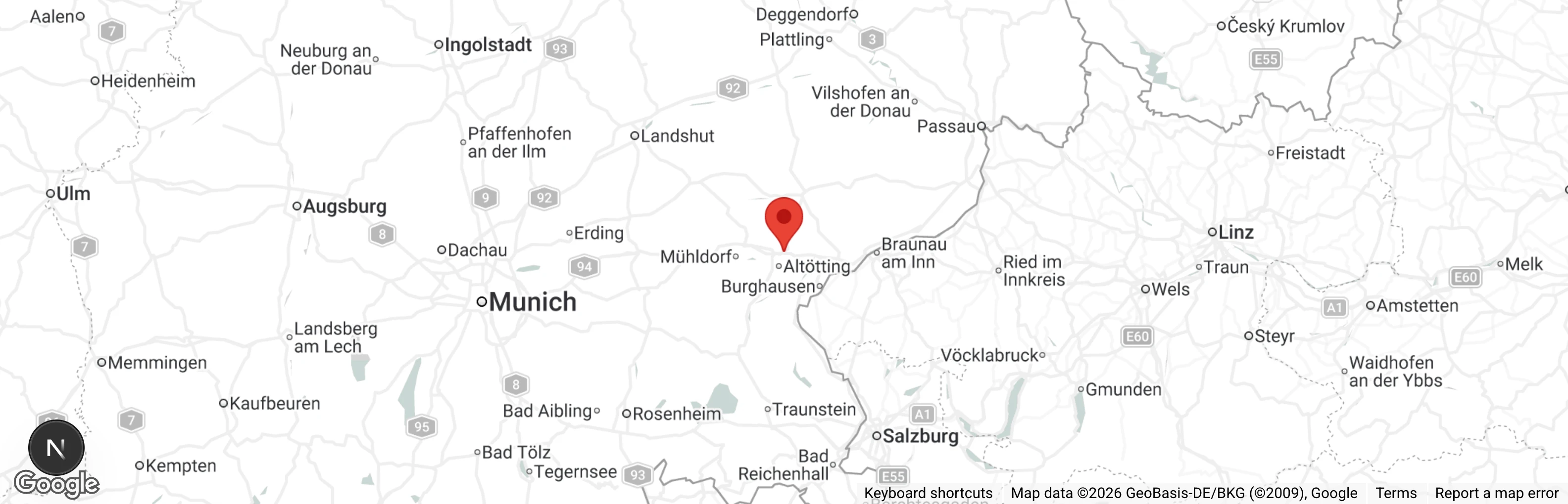 Map showing location of Tierheim Winhöring