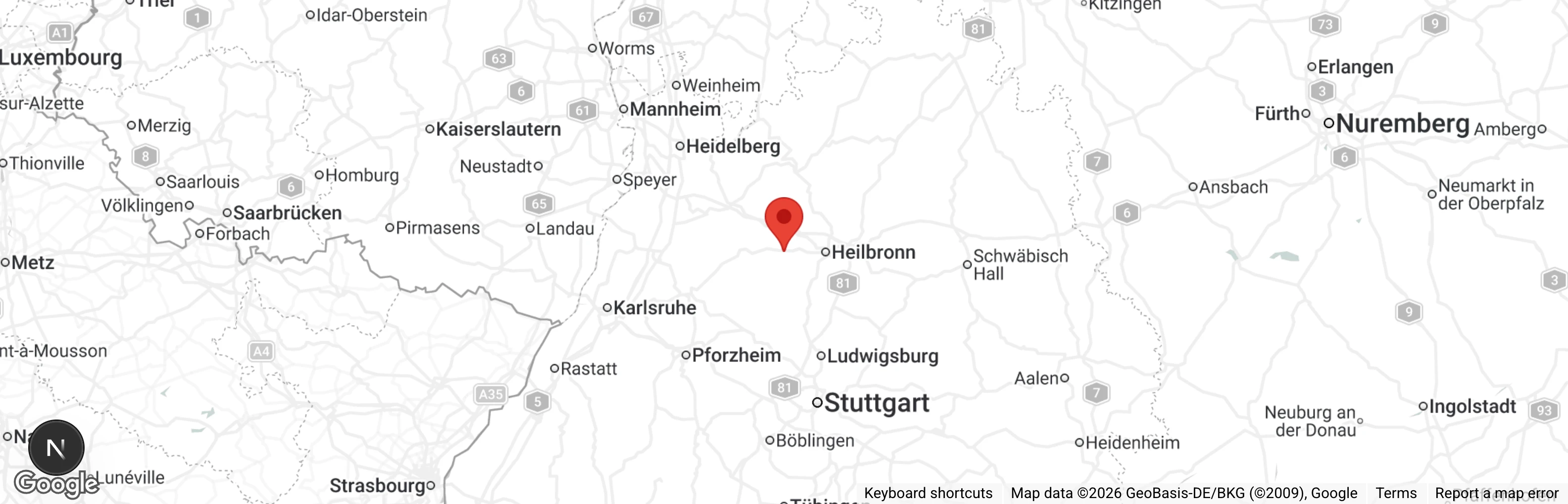 Map showing location of Gnadenhof der 'Tierfreunde Marienhof'