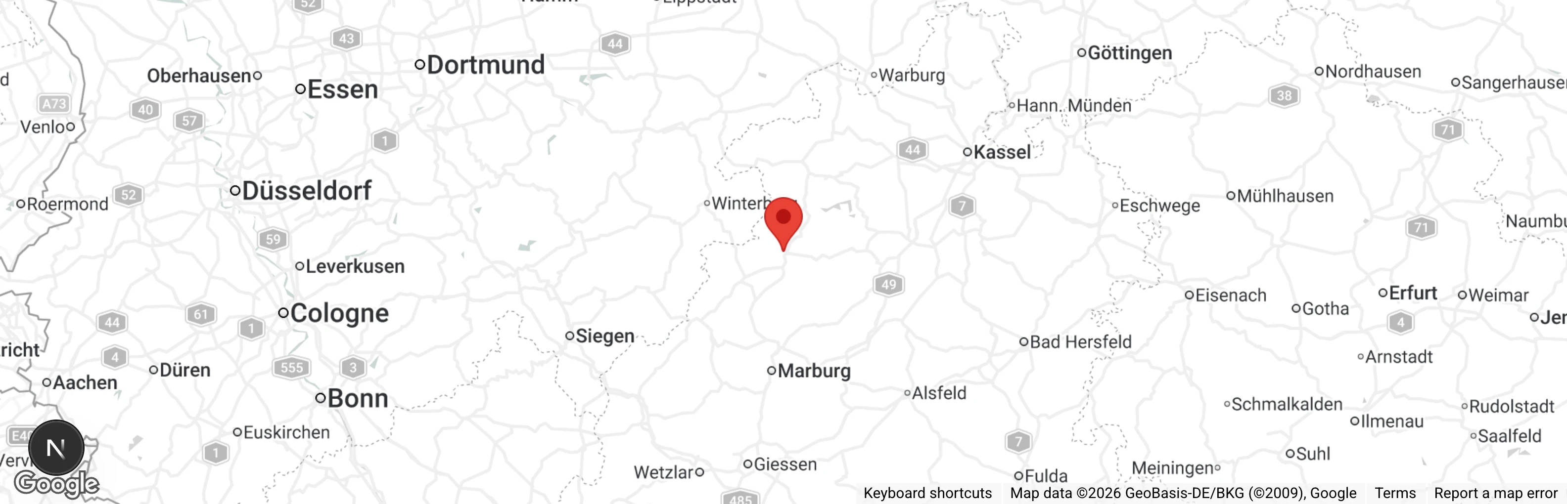 Map showing location of Tierheim Frankenberg