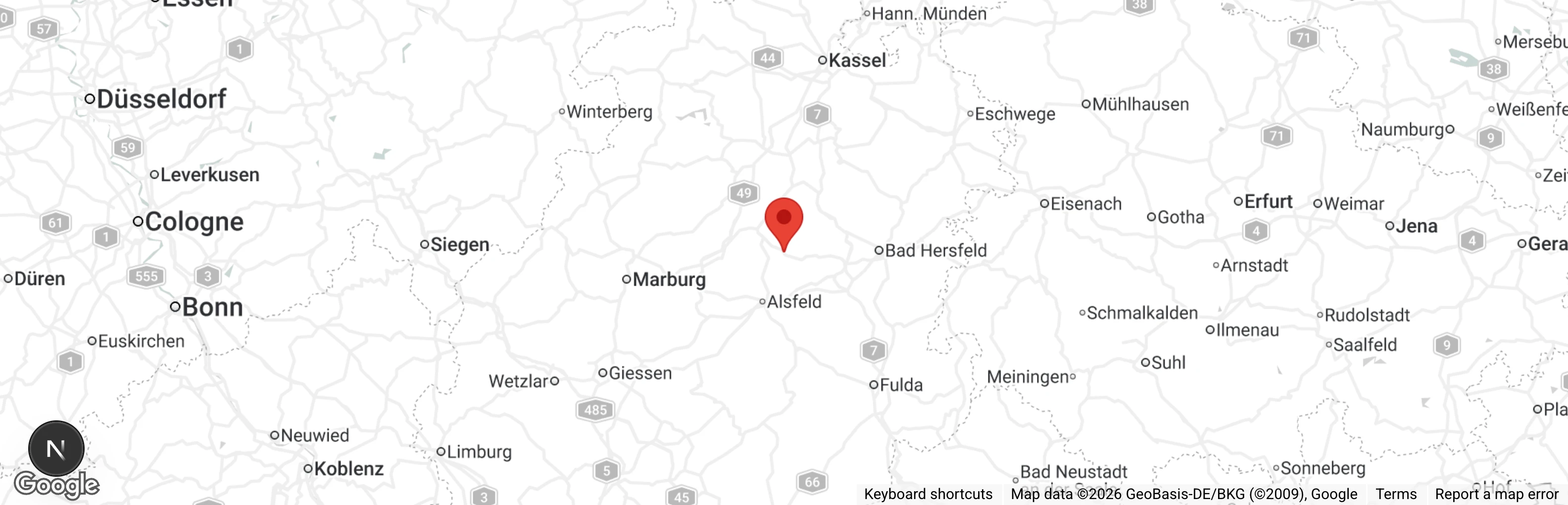 Map showing location of Tierschutzverein Neukirchen u.U. e.V.